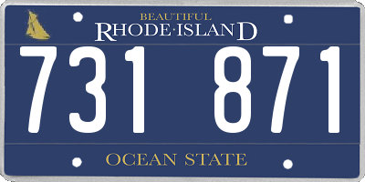 RI license plate 731871