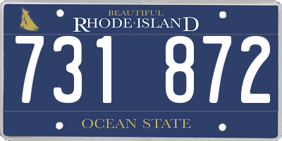 RI license plate 731872