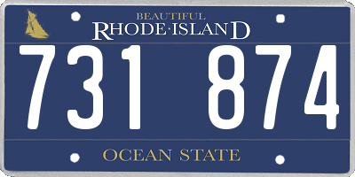 RI license plate 731874