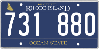 RI license plate 731880
