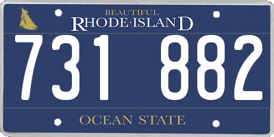 RI license plate 731882