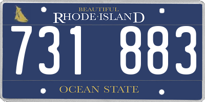 RI license plate 731883