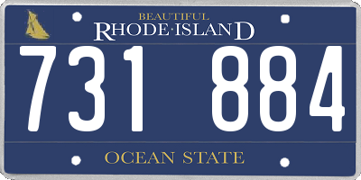 RI license plate 731884