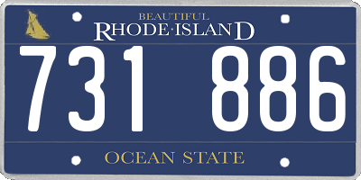 RI license plate 731886