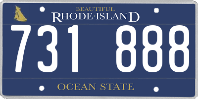 RI license plate 731888