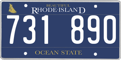 RI license plate 731890