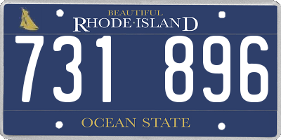RI license plate 731896