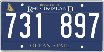 RI license plate 731897