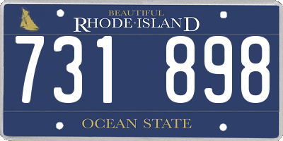 RI license plate 731898