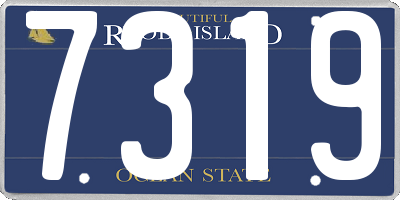 RI license plate 7319