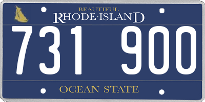 RI license plate 731900