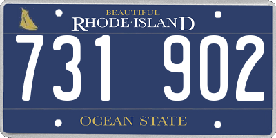 RI license plate 731902