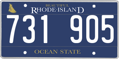 RI license plate 731905