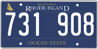 RI license plate 731908