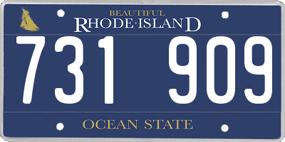 RI license plate 731909