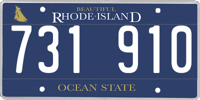 RI license plate 731910