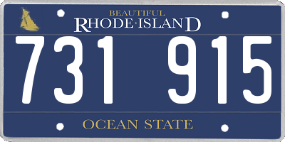 RI license plate 731915