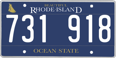 RI license plate 731918