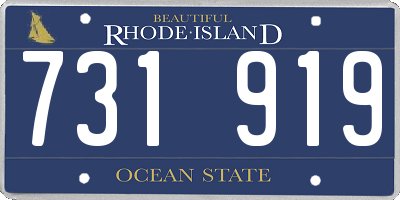 RI license plate 731919