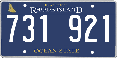 RI license plate 731921