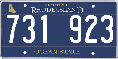 RI license plate 731923