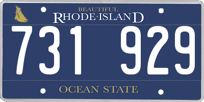 RI license plate 731929