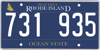 RI license plate 731935