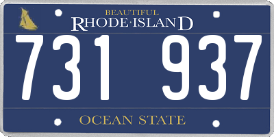 RI license plate 731937