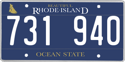 RI license plate 731940