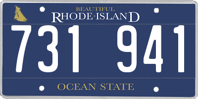 RI license plate 731941