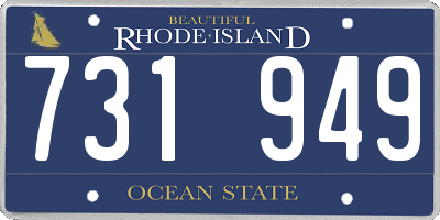 RI license plate 731949
