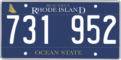 RI license plate 731952