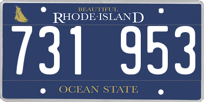 RI license plate 731953