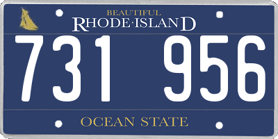 RI license plate 731956