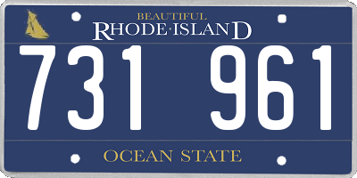 RI license plate 731961