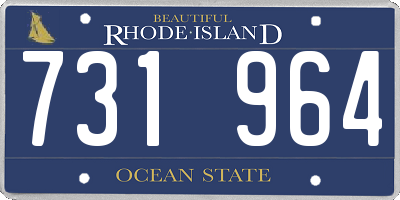 RI license plate 731964