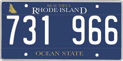 RI license plate 731966