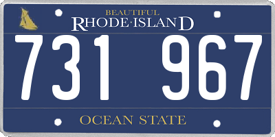 RI license plate 731967