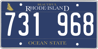 RI license plate 731968