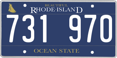 RI license plate 731970
