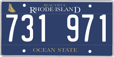 RI license plate 731971
