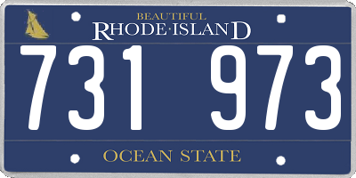 RI license plate 731973