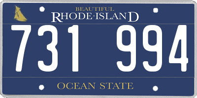 RI license plate 731994