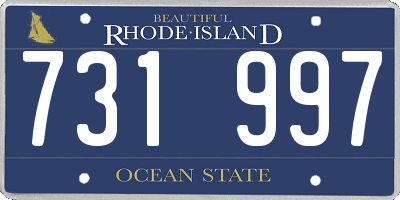 RI license plate 731997
