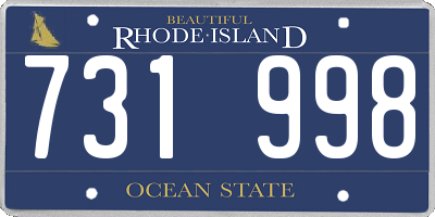 RI license plate 731998