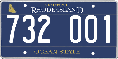 RI license plate 732001