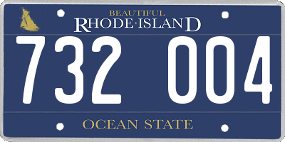 RI license plate 732004