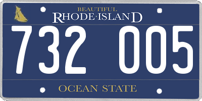 RI license plate 732005