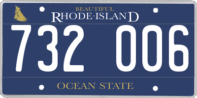 RI license plate 732006