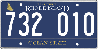 RI license plate 732010